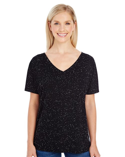 Women's Tri-Blend Fleck V-Neck T-Shirt Image 1
