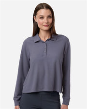 Women's Beyond Long Sleeve Loose Polo Image 1