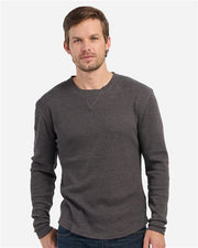 Men's Waffle Knit Long Sleeve T-Shirt Image 1