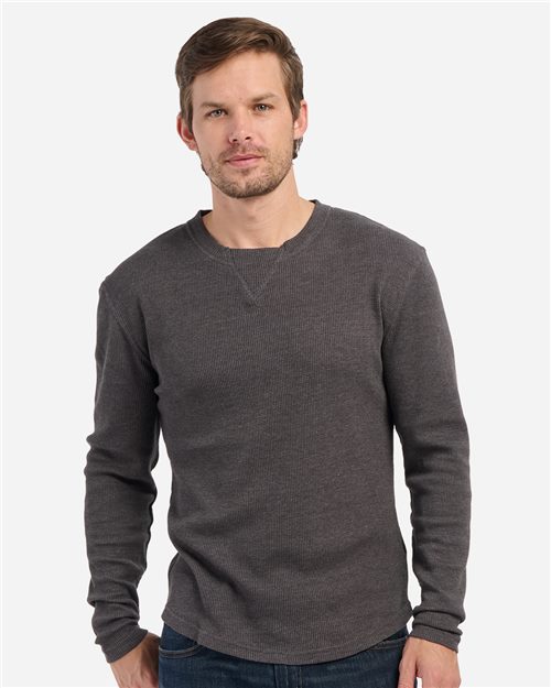 Men's Waffle Knit Long Sleeve T-Shirt Image 1