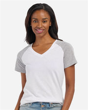 Women's Colorblocked V-Neck T-Shirt Image 1