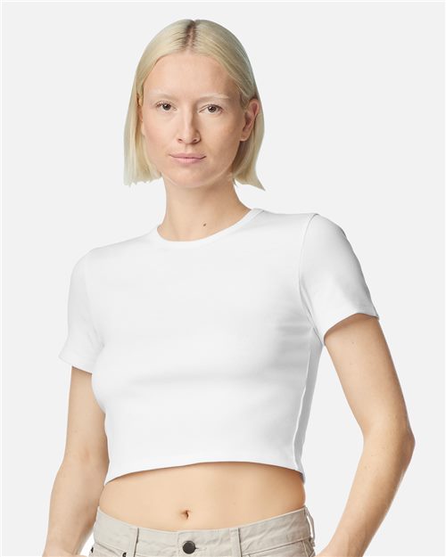 Women's Baby Rib Fitted Cropped Tee