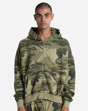 Unisex Garment-Dyed Cropped Full-Zip Hoodie Sweatshirt
