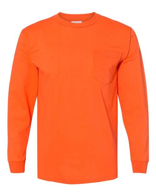 Unisex USA-Made Long Sleeve Pocket T-Shirt Image 9