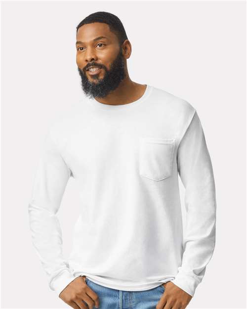 Unisex Ultra Cotton® Long Sleeve Pocket T-Shirt Image 7