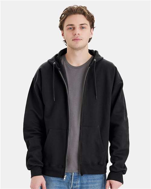 Unisex Ultimate Cotton® Full-Zip Hooded Sweatshirt Image 3