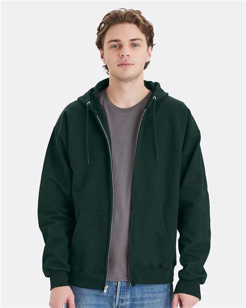 Unisex Ultimate Cotton® Full-Zip Hooded Sweatshirt Image 6