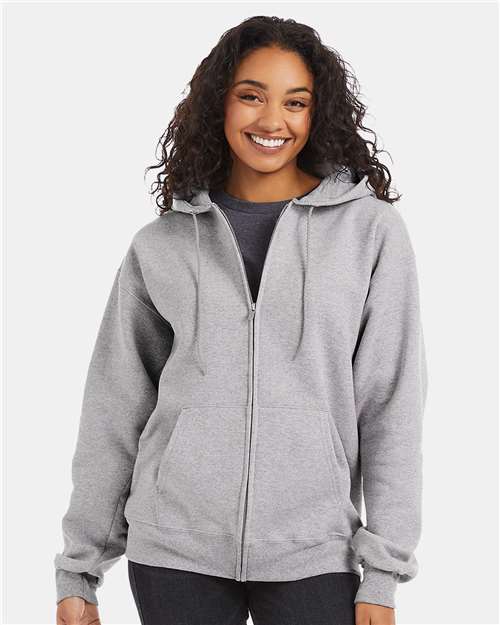 Unisex Ultimate Cotton® Full-Zip Hooded Sweatshirt Image 8