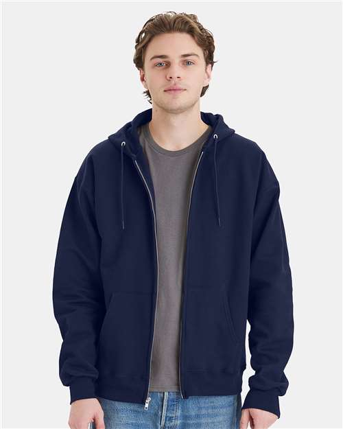 Unisex Ultimate Cotton® Full-Zip Hooded Sweatshirt Image 10