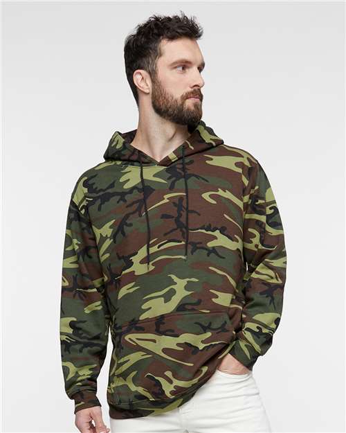 Unisex Camo Fleece Hoodie Sweatshirt Image 2