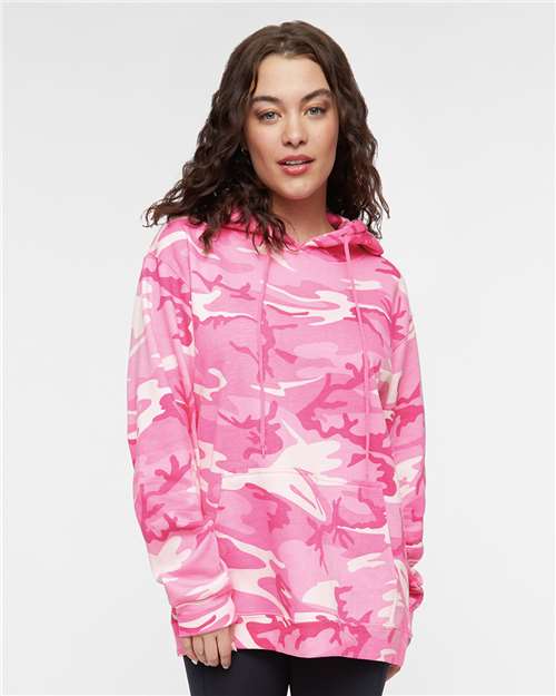 Unisex Camo Fleece Hoodie Sweatshirt Image 3