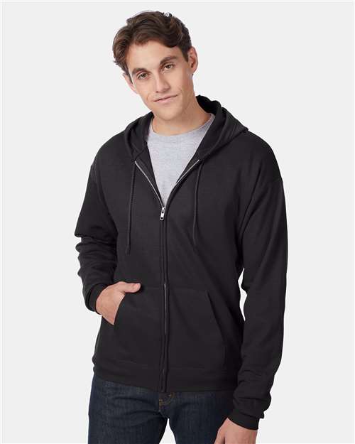 Unisex EcoSmart® Full-Zip Hooded Sweatshirt Image 3