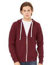 Unisex Triblend Sponge Fleece Full-Zip Hoodie Sweatshirt Image 1