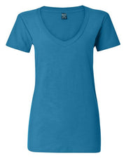 Women's V-Neck Slub T-Shirt Image 1