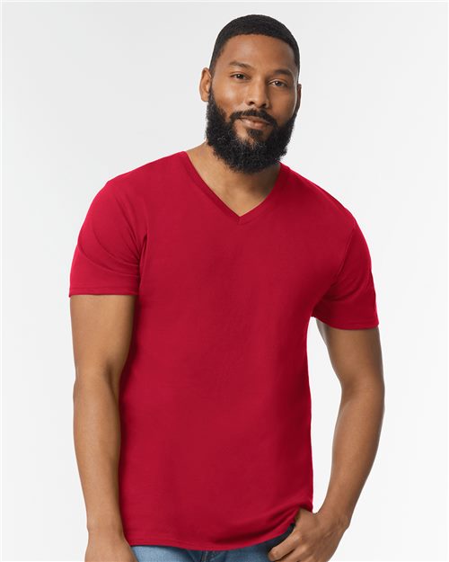 Unisex Softstyle® V-Neck T-Shirt Image 1