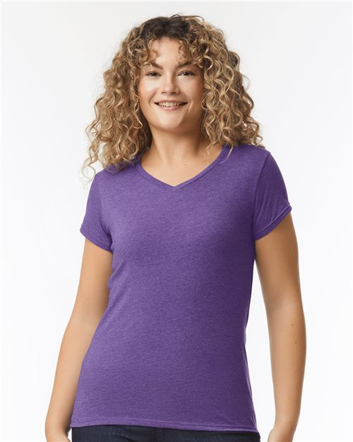 Women's Softstyle® V-Neck T-Shirt Image 1
