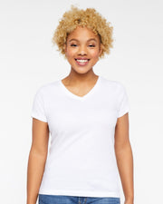 Women's Fine Jersey V-Neck Tee