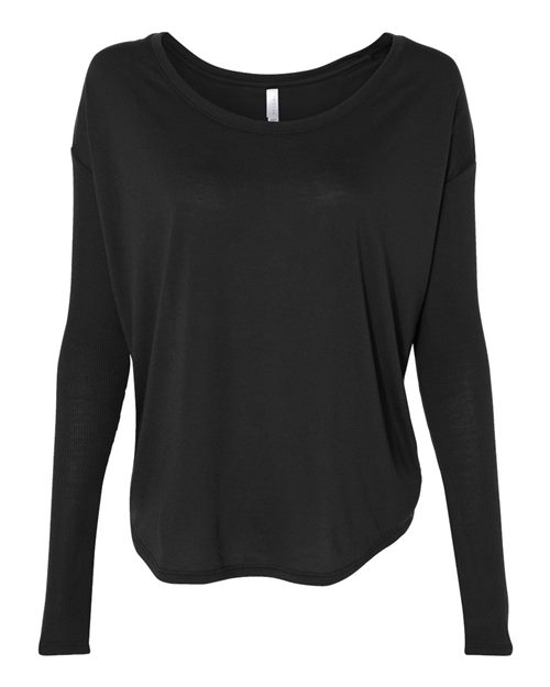 Women’s Flowy 2x1 Ribbed Long Sleeve Tee Image 1
