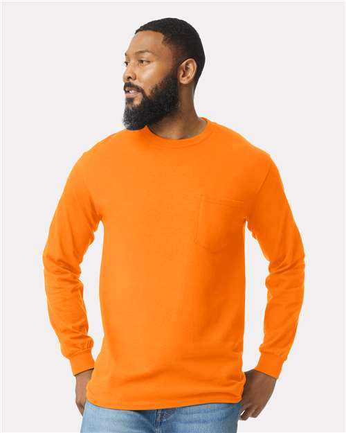 Unisex Ultra Cotton® Long Sleeve Pocket T-Shirt Image 5