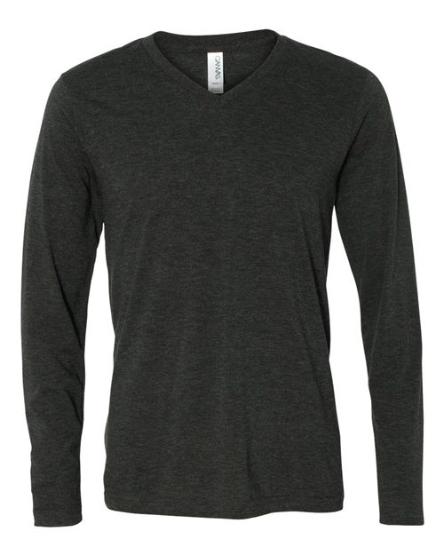 Unisex Long Sleeve V-Neck Tee Image 1