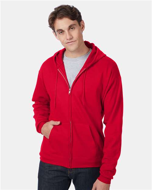 Unisex EcoSmart® Full-Zip Hooded Sweatshirt Image 5