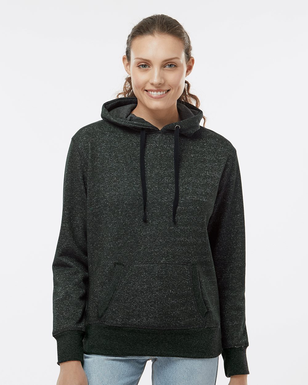Women’s Glitter French Terry Hooded Sweatshirt