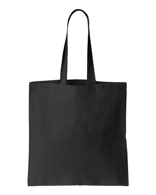 Black tote bag on a white background