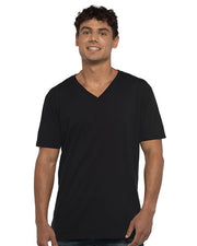 Unisex Cotton V-Neck T-Shirt Image 1