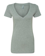 Women’s CVC Deep V-Neck T-Shirt Image 1