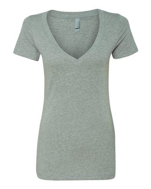 Women’s CVC Deep V-Neck T-Shirt Image 1