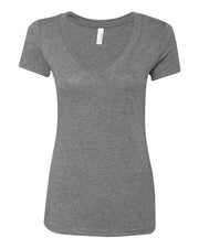 Women’s Triblend Deep V-Neck T-Shirt Image 1