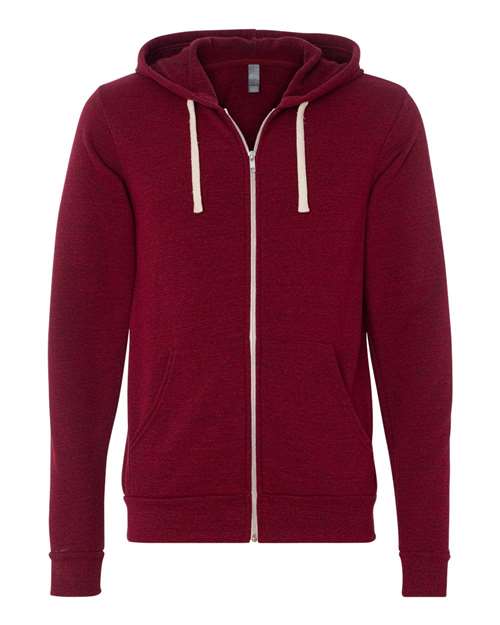 Unisex Triblend Sponge Fleece Full-Zip Hoodie Sweatshirt Image 2
