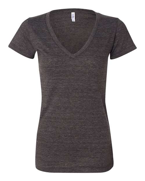 Women’s Triblend Deep V-Neck Tee Image 3