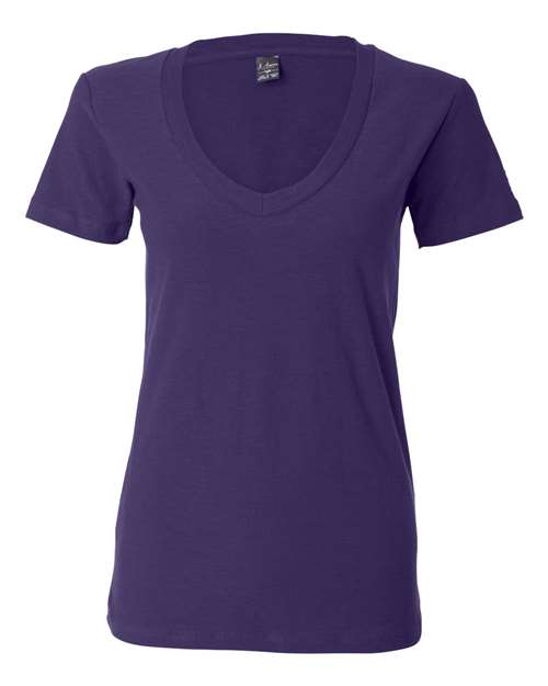 Women's V-Neck Slub T-Shirt Image 5