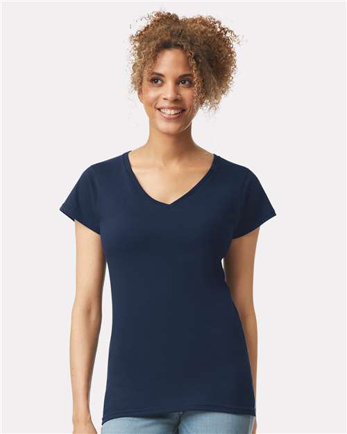 Women's Softstyle® V-Neck T-Shirt Image 7