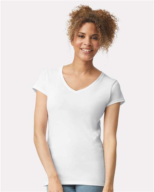 Women's Softstyle® V-Neck T-Shirt Image 10