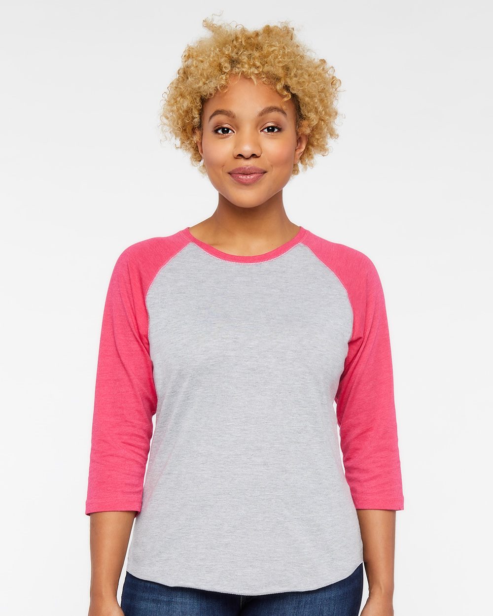 Women's Baseball Fine Jersey Three-Quarter Sleeve Tee