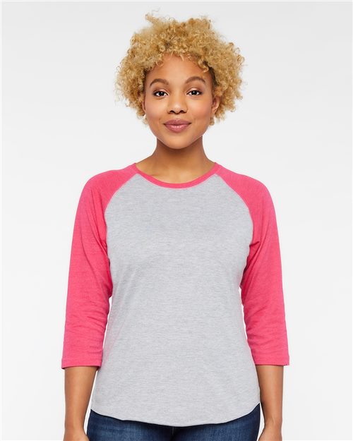 Women's Baseball Fine Jersey Three-Quarter Sleeve Tee Image 1