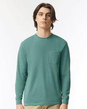 Unisex Garment-Dyed Heavyweight Long Sleeve Pocket T-Shirt