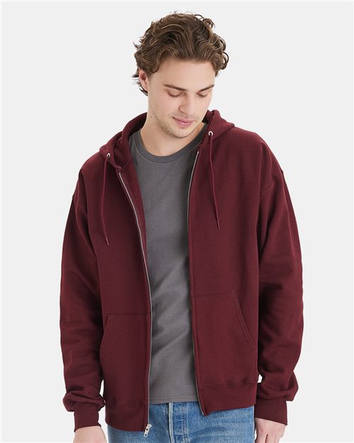 Unisex Ultimate Cotton® Full-Zip Hooded Sweatshirt Image 1