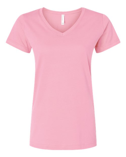Women's Fine Jersey V-Neck Tee Image 15