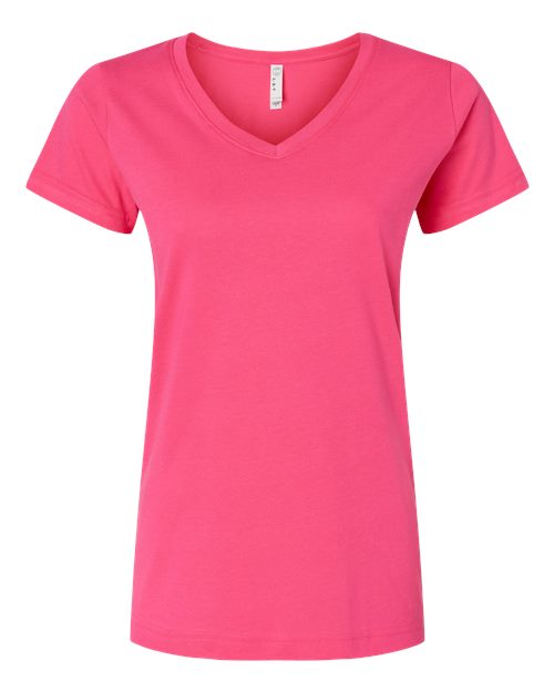 Women's Fine Jersey V-Neck Tee Image 9