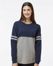 Women's Jersey Pom Pom Long Sleeve T-Shirt Image 1