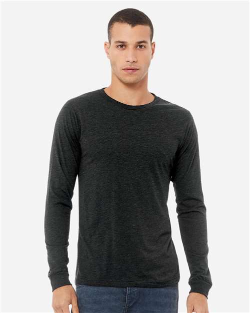 Unisex Triblend Long Sleeve Tee Image 6