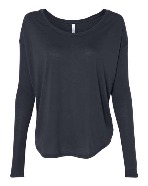 Women’s Flowy 2x1 Ribbed Long Sleeve Tee Image 2
