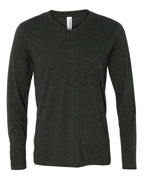 Unisex Long Sleeve V-Neck Tee Image 4
