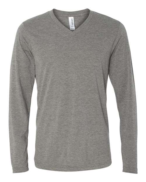 Unisex Long Sleeve V-Neck Tee Image 5
