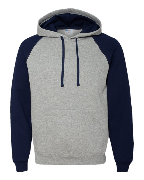 Unisex Nublend® Colorblocked Raglan Hooded Sweatshirt Image 3