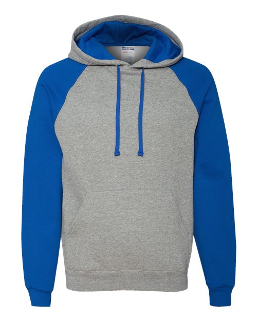 Unisex Nublend® Colorblocked Raglan Hooded Sweatshirt Image 4