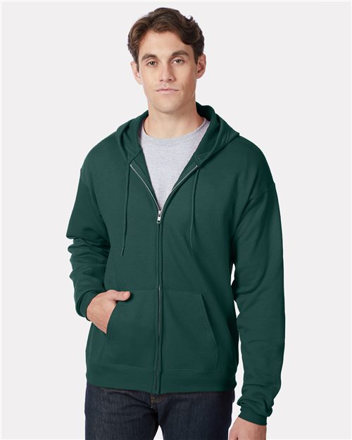 Unisex EcoSmart® Full-Zip Hooded Sweatshirt Image 1